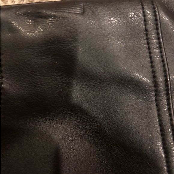 Banana Republic Faux Leather Pencil Skirt Black High-Waist Career Slit Skirt 14 - Picture 9 of 9